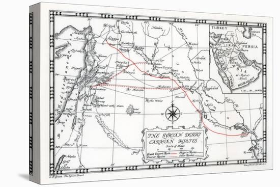 Caravan, Courier and Pilgrim Routes in the Syrian Desert, 1937-Emery Walker-Stretched Canvas