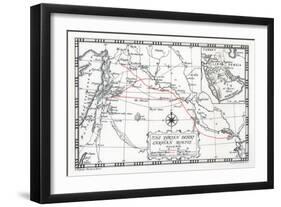 Caravan, Courier and Pilgrim Routes in the Syrian Desert, 1937-Emery Walker-Framed Giclee Print