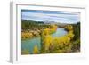 Caravan Crossing a Bridge on the Clutha River in Autumn, Wanaka, South Island, New Zealand, Pacific-Matthew Williams-Ellis-Framed Photographic Print