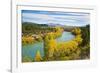 Caravan Crossing a Bridge on the Clutha River in Autumn, Wanaka, South Island, New Zealand, Pacific-Matthew Williams-Ellis-Framed Photographic Print