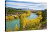 Caravan Crossing a Bridge on the Clutha River in Autumn, Wanaka, South Island, New Zealand, Pacific-Matthew Williams-Ellis-Stretched Canvas