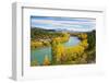 Caravan Crossing a Bridge on the Clutha River in Autumn, Wanaka, South Island, New Zealand, Pacific-Matthew Williams-Ellis-Framed Photographic Print