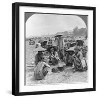 Caravan En Route for China Camping at Bhamo, Burma, 1908-null-Framed Photographic Print