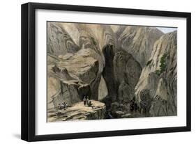 Caravan Entering Khojak Pass in the Sulaiman Range, Pakistan, on the Road from Kandahar, 1800s-null-Framed Giclee Print