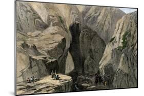 Caravan Entering Khojak Pass in the Sulaiman Range, Pakistan, on the Road from Kandahar, 1800s-null-Mounted Giclee Print