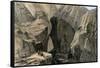 Caravan Entering Khojak Pass in the Sulaiman Range, Pakistan, on the Road from Kandahar, 1800s-null-Framed Stretched Canvas