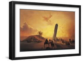 Caravan in Desert-Ippolito Caffi-Framed Giclee Print