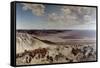 Caravan in Desert-Alberto Pasini-Framed Stretched Canvas