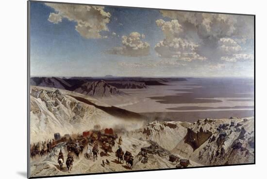 Caravan in Desert-Alberto Pasini-Mounted Giclee Print