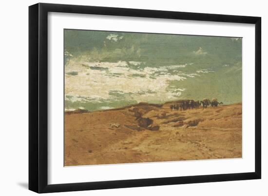 Caravan in the Desert-Cesare Biseo-Framed Giclee Print
