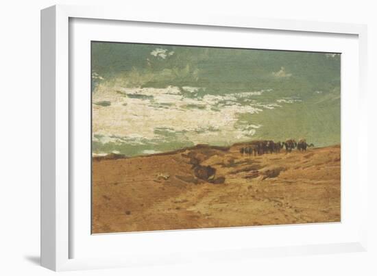 Caravan in the Desert-Cesare Biseo-Framed Giclee Print