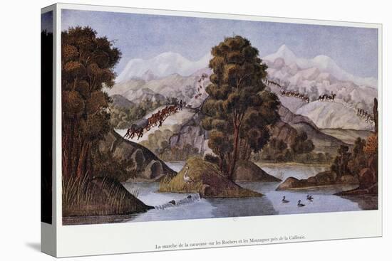 Caravan in the Mountains of British Kaffraria-Francois Le Vaillant-Stretched Canvas