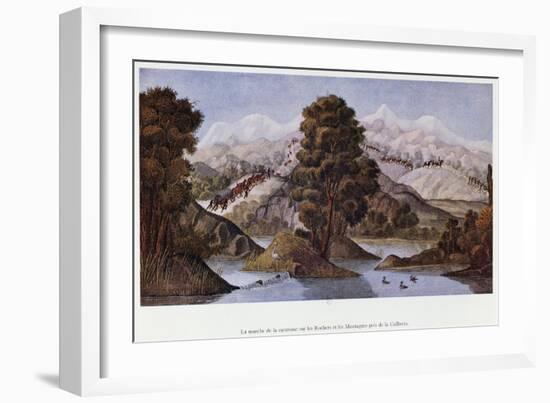 Caravan in the Mountains of British Kaffraria-Francois Le Vaillant-Framed Giclee Print