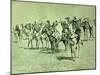 Caravan in the Sahara brush, pen and ink-Frederic Remington-Mounted Giclee Print