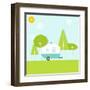 Caravan in the Woods-dzm1try-Framed Art Print