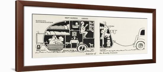 Caravan Interior-William Heath Robinson-Framed Premium Giclee Print