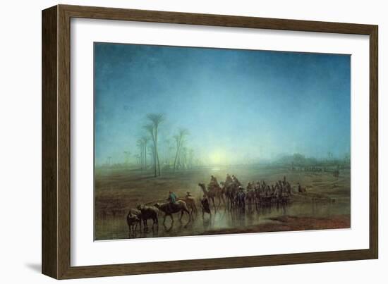 Caravan of Bedouins, 1863 (Oil on Canvas)-Francois Barry-Framed Giclee Print