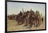 Caravan of Pilgrims Cross the Desert to Mecca-Leon Belly-Framed Photographic Print