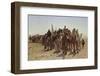 Caravan of Pilgrims Cross the Desert to Mecca-Leon Belly-Framed Photographic Print