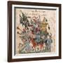 Caravan of Pilgrims in Ramleh (From a Manuscript of Maqâmât of Al-Harîr), 1237-Yahya ibn Mahmud Al-Wasiti-Framed Giclee Print