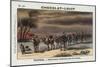 Caravan Surprised by a Sirocco, Tunisia-null-Mounted Giclee Print