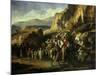 Caravane Dans Les Monts D'Atlas (Caravan in the Atlas Mountains, Morocco)-Jean-Joseph Bellel-Mounted Giclee Print