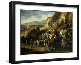 Caravane Dans Les Monts D'Atlas (Caravan in the Atlas Mountains, Morocco)-Jean-Joseph Bellel-Framed Giclee Print