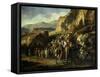 Caravane Dans Les Monts D'Atlas (Caravan in the Atlas Mountains, Morocco)-Jean-Joseph Bellel-Framed Stretched Canvas