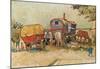 Caravans Encampment of Gypsies-Vincent van Gogh-Mounted Art Print