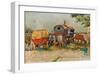 Caravans Encampment of Gypsies-Vincent van Gogh-Framed Art Print