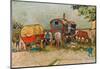 Caravans Encampment of Gypsies-Vincent van Gogh-Mounted Art Print