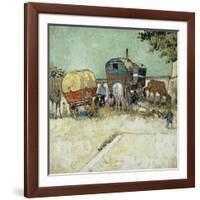 Caravans Encampment of Gypsies-Vincent van Gogh-Framed Giclee Print