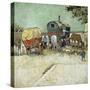 Caravans Encampment of Gypsies-Vincent van Gogh-Stretched Canvas