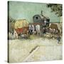 Caravans Encampment of Gypsies-Vincent van Gogh-Stretched Canvas