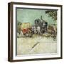 Caravans Encampment of Gypsies-Vincent van Gogh-Framed Giclee Print