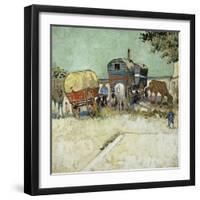 Caravans Encampment of Gypsies-Vincent van Gogh-Framed Giclee Print