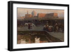 Caravanserai by Gur-E Amir in Samarkand-Franz Roubaud-Framed Giclee Print