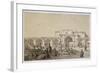 Caravanserai on the road from Isfahan to Shiraz-Eugene Flandin-Framed Giclee Print