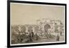 Caravanserai on the road from Isfahan to Shiraz-Eugene Flandin-Framed Giclee Print