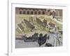 Caravel Being Built in Port of Seville, 1740, Spain, 18th Century-null-Framed Giclee Print