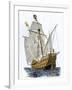 Caravel Santa Maria, the Flagship of Columbus' First Voyage-null-Framed Giclee Print