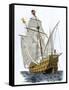 Caravel Santa Maria, the Flagship of Columbus' First Voyage-null-Framed Stretched Canvas