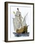 Caravel Santa Maria, the Flagship of Columbus' First Voyage-null-Framed Giclee Print