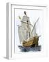 Caravel Santa Maria, the Flagship of Columbus' First Voyage-null-Framed Giclee Print