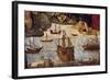 Caravels and Boats-Alejo Fernandez-Framed Giclee Print