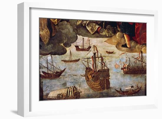 Caravels and Boats-Alejo Fernandez-Framed Giclee Print