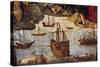 Caravels and Boats-Alejo Fernandez-Stretched Canvas