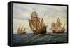 Caravels of Christopher Columbus, 1451-1506 Italian (Genoese) Explorer-Rafael Monleon Y Torres-Framed Stretched Canvas