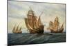 Caravels of Christopher Columbus, 1451-1506 Italian (Genoese) Explorer-Rafael Monleon Y Torres-Mounted Giclee Print