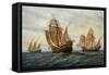 Caravels of Christopher Columbus, 1451-1506 Italian (Genoese) Explorer-Rafael Monleon Y Torres-Framed Stretched Canvas